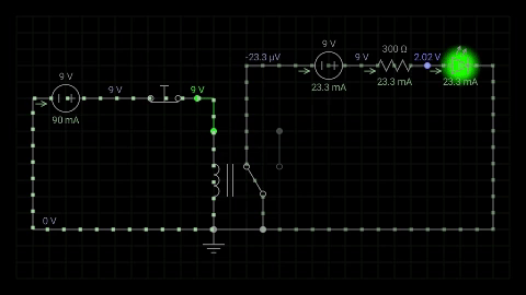 Relay operation circuit diagram animantion