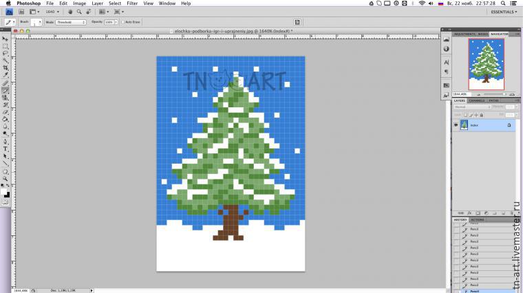 Делаем схему для вышивки из любой картинки, используя Photoshop, фото № 10