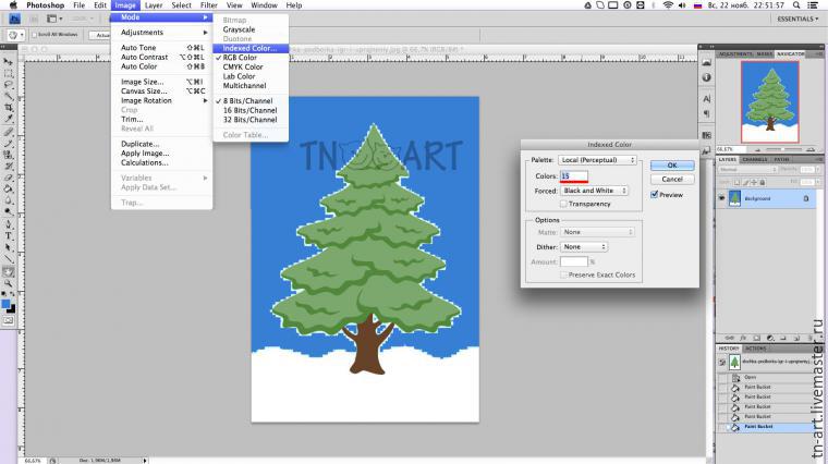 Делаем схему для вышивки из любой картинки, используя Photoshop, фото № 3