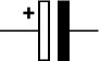 polarised capacitor symbol