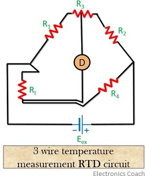 3 wire circuit of resistance thermometer