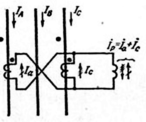 схема соединения трансформатора на разность токов
