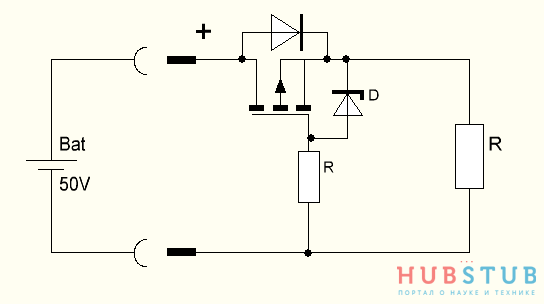 Схема защита от кз на полевом транзисторе схема