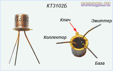 Цоколевка транзистора КТ3102Б