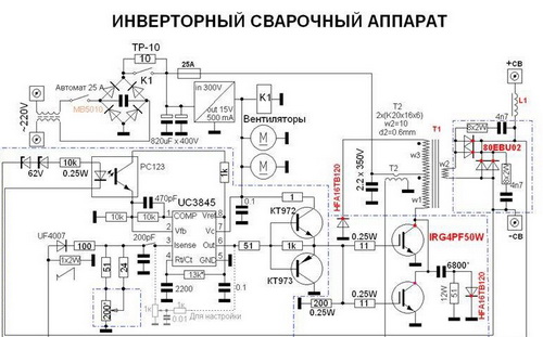 Схема простого сварочного инвертора – электросхема инверторного сварочного аппарата для дома 3