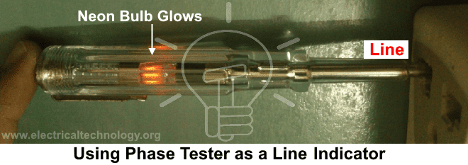 Using Phase Tester as Line Indicator