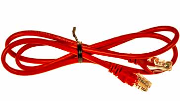 Red Ethernet cable 