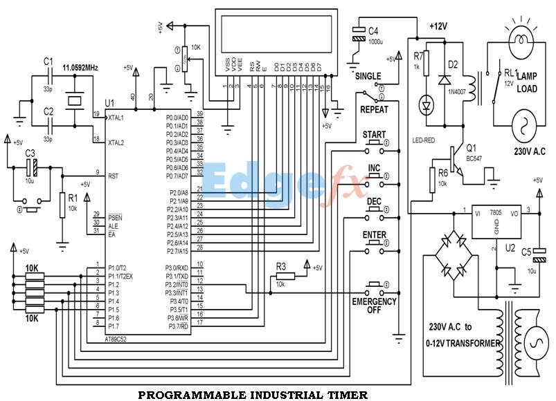 Programmable Industrial Timer Circuit Diagram