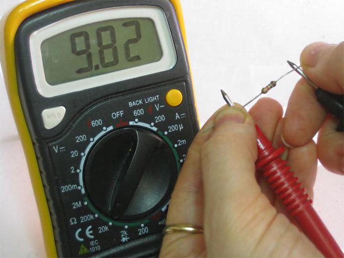 как проверить резистор на работоспособность мультиметром